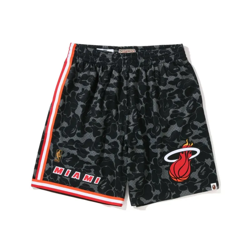 Bape X Mitchell & Ness Miami Heat Shorts-0