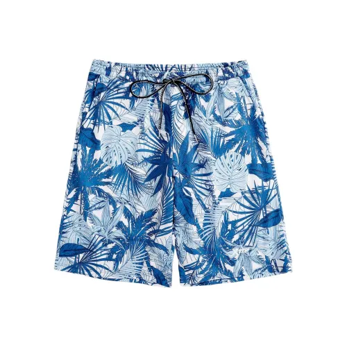 XTEP Beach Shorts Men's Blue Floral Color
