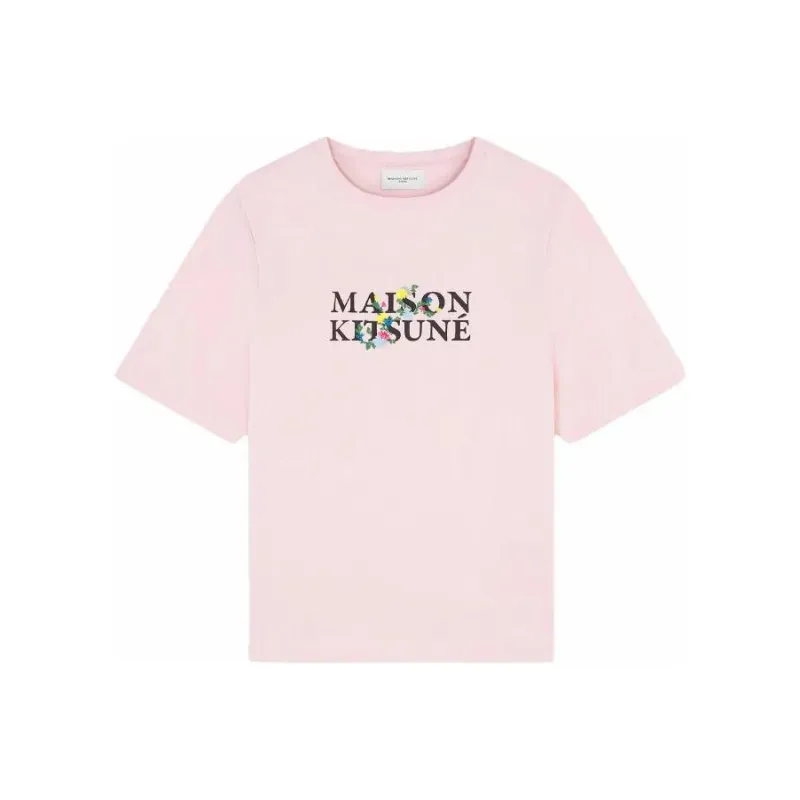 Maison Kitsune Logo Printed Crewneck T Shirt-0