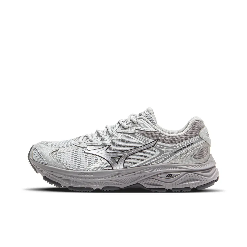Mizuno RACER V2 Cushioning, Lightweight, Breathable, Slip Resistant Low Top Running Shoes Unisex Hong Kong Mist Gray-0