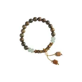 ZUIWENGLANGYASHANWENCHUANG Green Sandalwood Bracelets Unisex