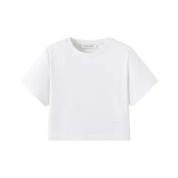 VIKTORIACHAN Drop Shoulder Sleeve T-Shirt Women's White