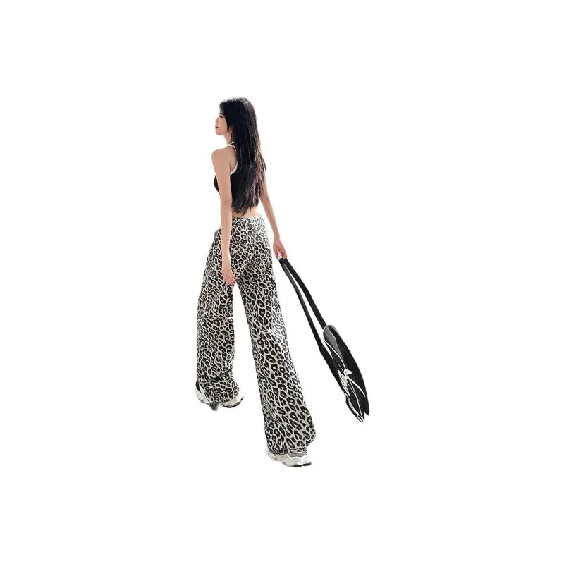 7 SEVFUN Jeans Women's Gray Leopard Print-1