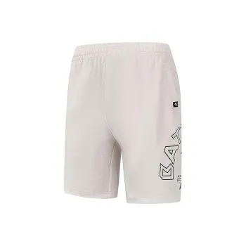 QIAODAN Casual Shorts Men's Ancient Porcelain White Flower Yarn