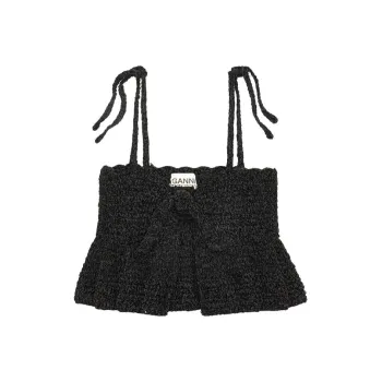 GANNI Tank Tops Women's Black