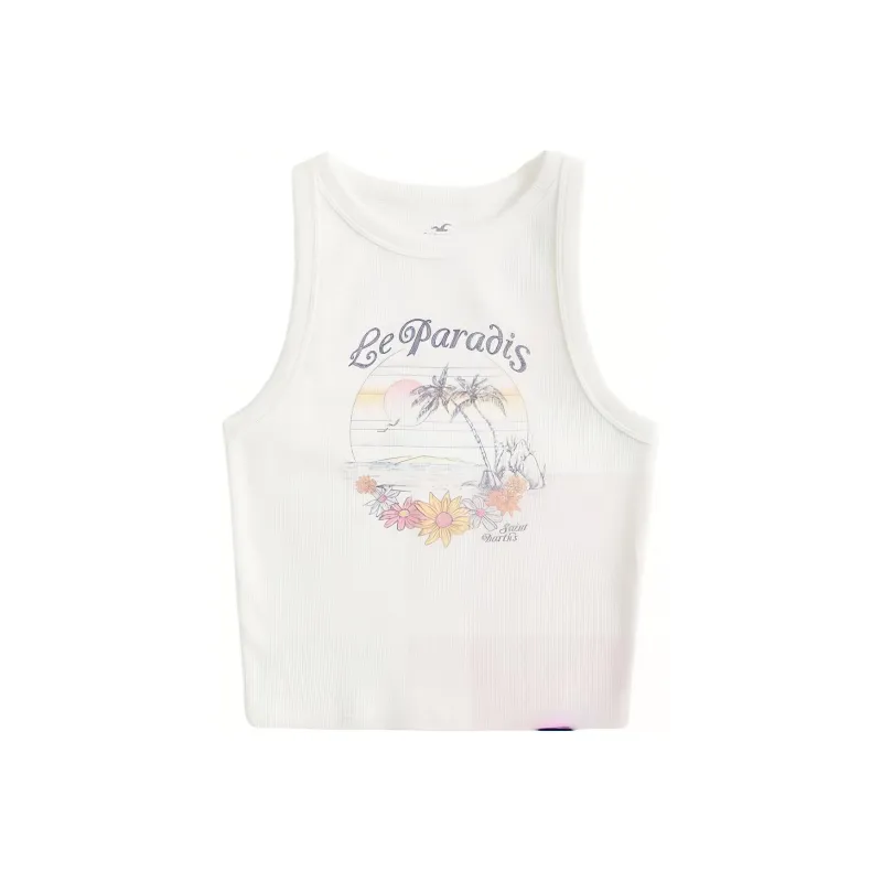 Hollister Tank Tops Women's White-0