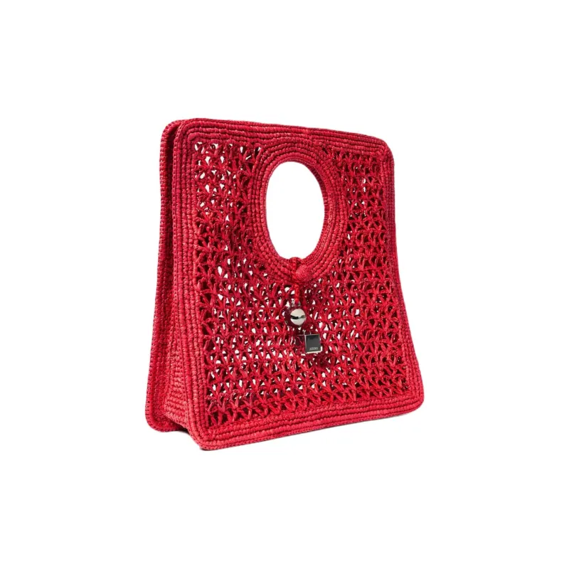 Jacquemus Raffia Handbag Small Size Women's Red-1
