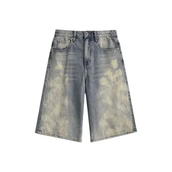 ZENGZHI Denim Shorts Unisex Nostalgic Blue