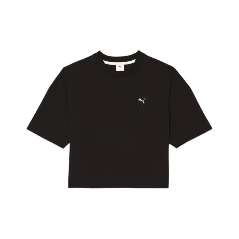 AMIPARIS X Ami Graphic Tee Black-0