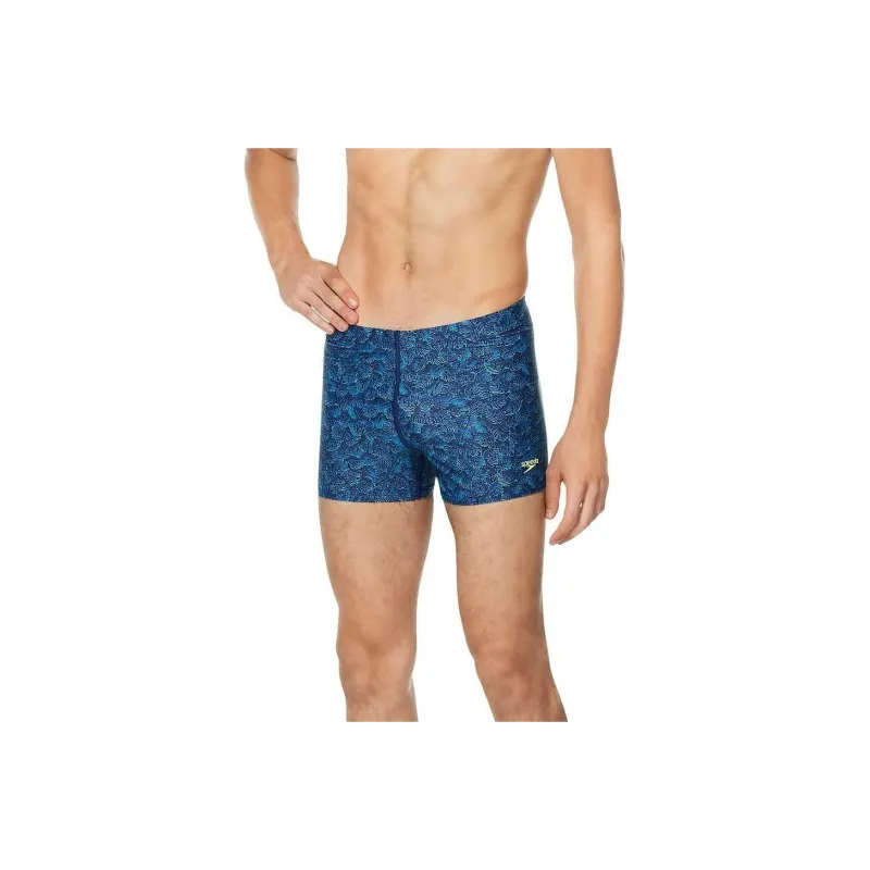 Speedo Hothouse Floral Square Leg Navy Creora Highclo Swimming Shorts Men's-10