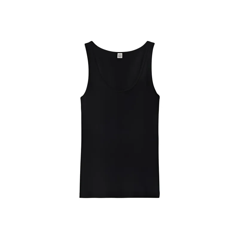 TOTEME Scoop Neck Ribbed Tank Top-0