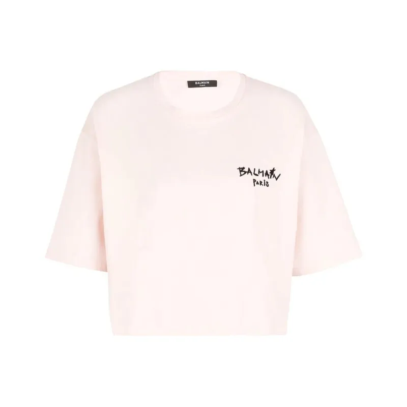 BALMAIN Crop Tops Women's Pink-0