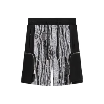 COOGI Casual Shorts Unisex Black Gray With Gourd Pattern