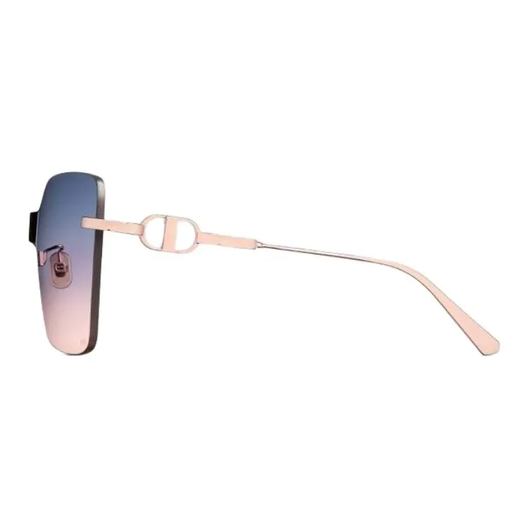 DIOR Metal Square Sunglasses Unisex Rose Gold-3