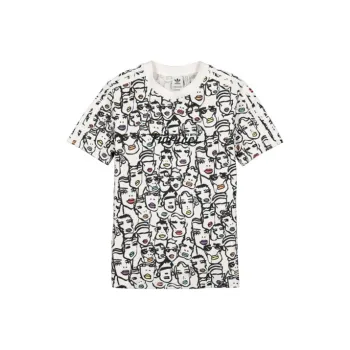 Adidas Originals Fiorucci Pop Art Faces T Shirt Women's White