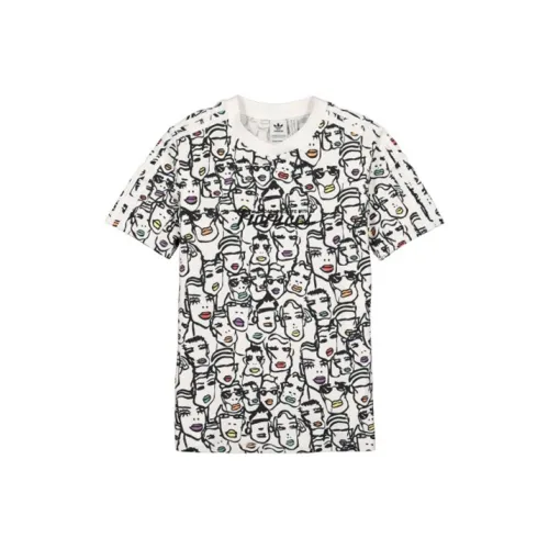 Adidas Originals Fiorucci Pop Art Faces T Shirt Women's White