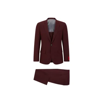 HUGO BOSS Business Suits Men's Deep Red