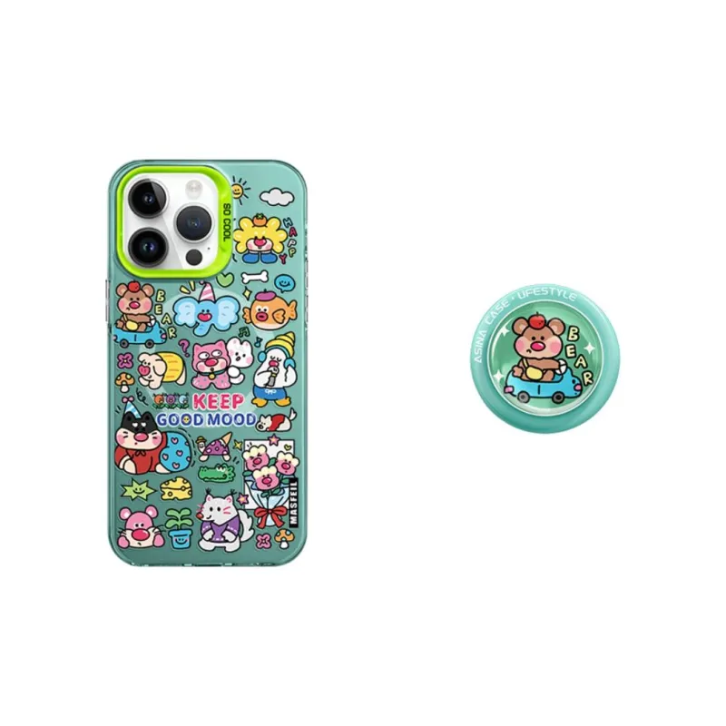 Marsfield Acrylic Material Magnetic Case Happy Graffiti Phone Cases Compatibility Apple 16/15/14/13 Pro/Pro Max-6