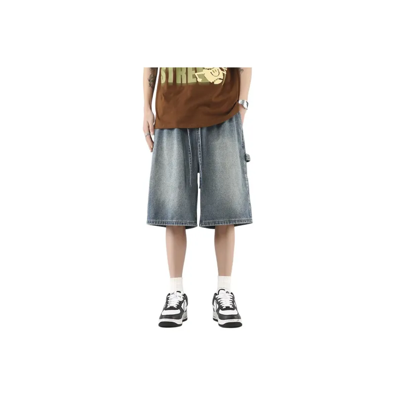 KEIRANDUN Denim Shorts Unisex-4