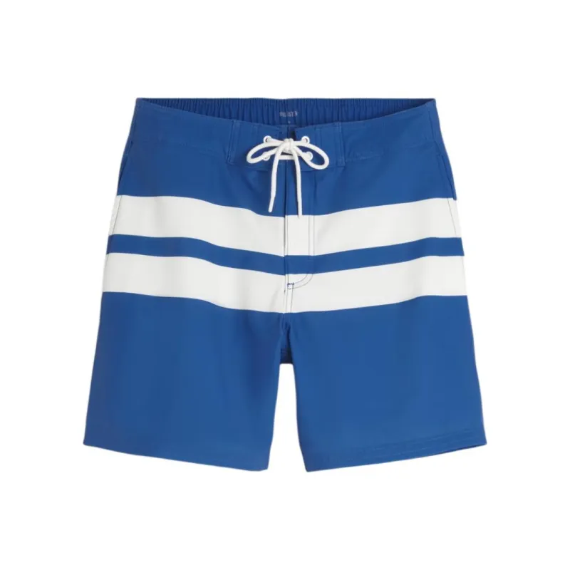 Hollister Swimming Shorts Men's Light Blue Stripes-0