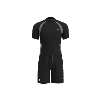 TOSWIM Men's Swimwear Men Clothing Sets Ultra Black Shark