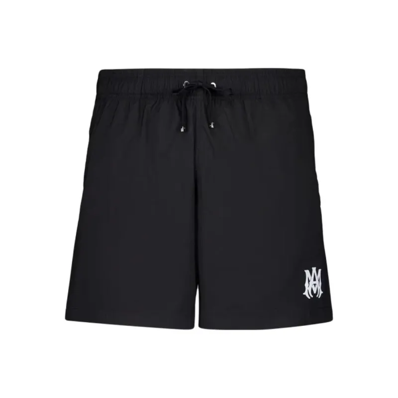 AMIRI Logo Printed Drawstring Swim Shorts-0