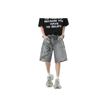 ADOONGA Denim Shorts Unisex Vintage Blue
