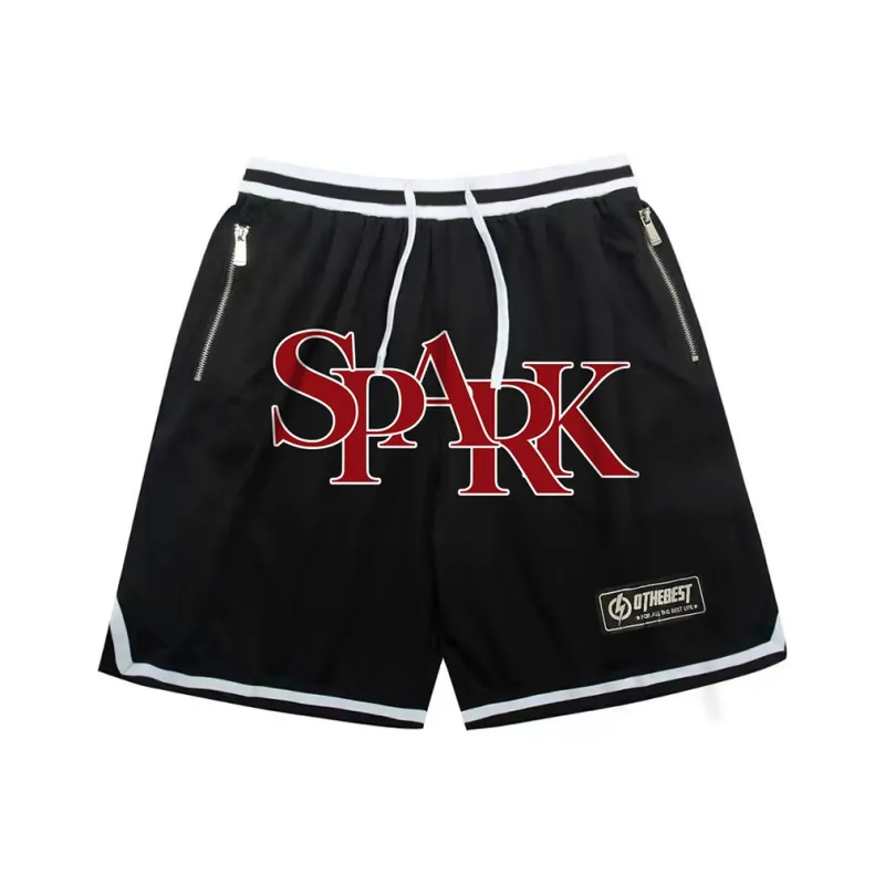 MIRACLE KILL x SPARK INFINITE Casual Shorts Unisex Black-8