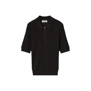 COS Polo Shirt Men's Dark Brown