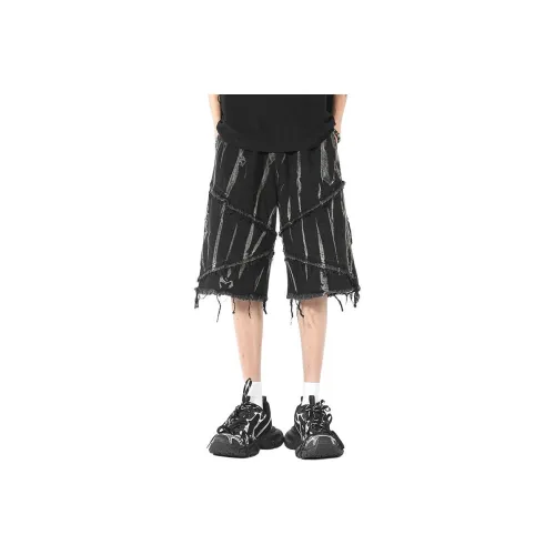 Lafetto Denim Shorts Unisex Black
