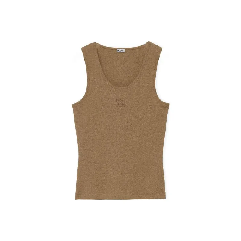 LOEWE Anagram Tank Top In Cotton Taos Taupe-0
