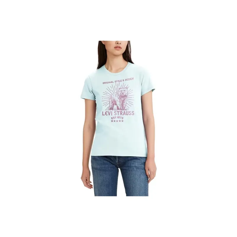 Levis T-Shirts Women's Sky Blue-0