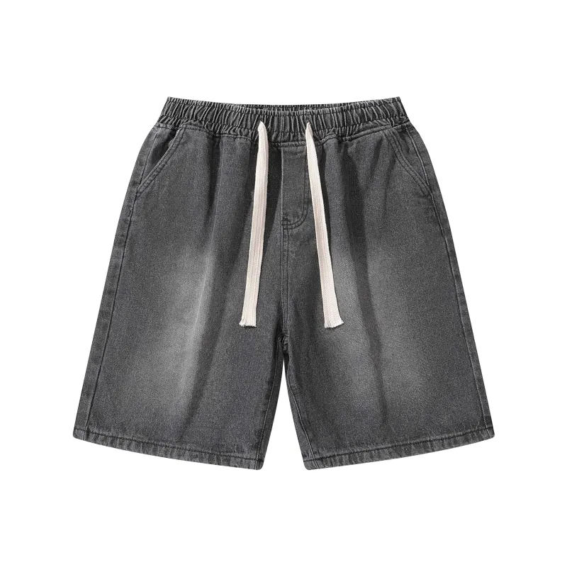 Ghost Mask Denim Shorts Unisex-12