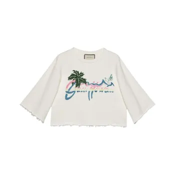 GUCCI Hawaii Cropped Sweatshirt