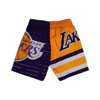 Mitchell & Ness Basketball Shorts Unisex Purple Gold Patchwork