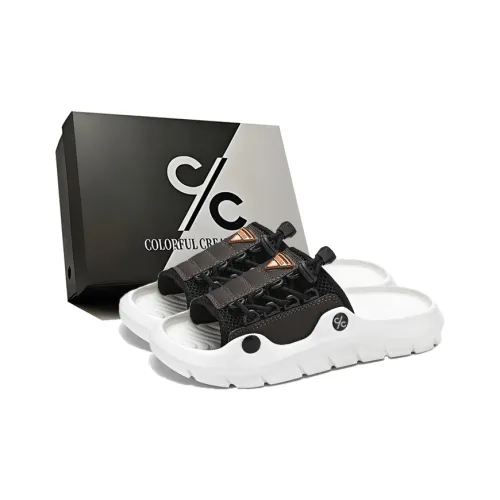 Colorful Creations EVA Cut Out Cushioning Antibacterial Slip Resistant Abrasion Resistant Slide Slippers Unisex