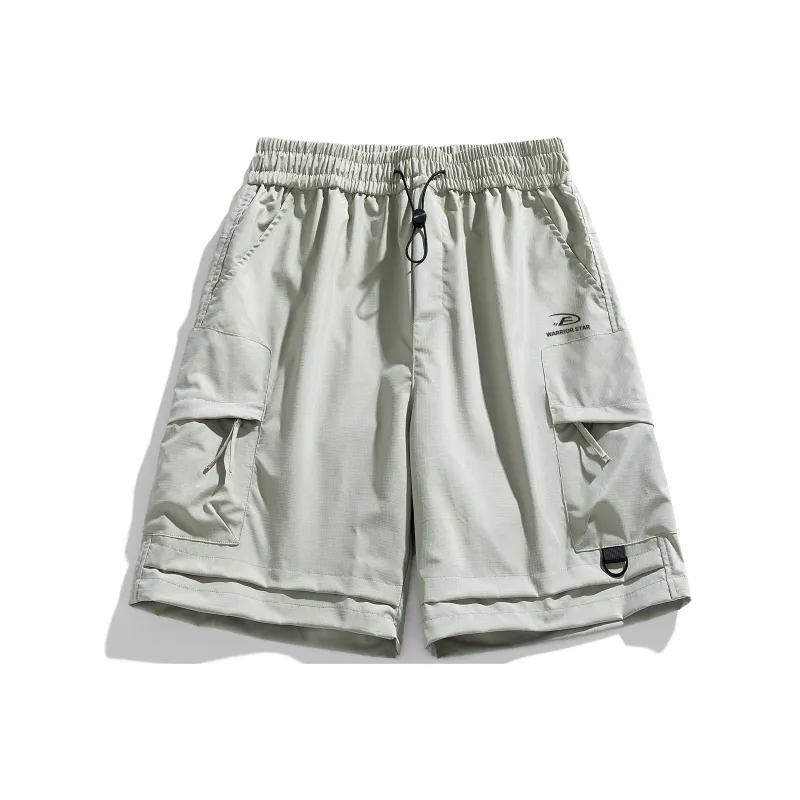 Warrior Huichao Riding The Wind Collection Cargo Shorts Unisex Light Red-25