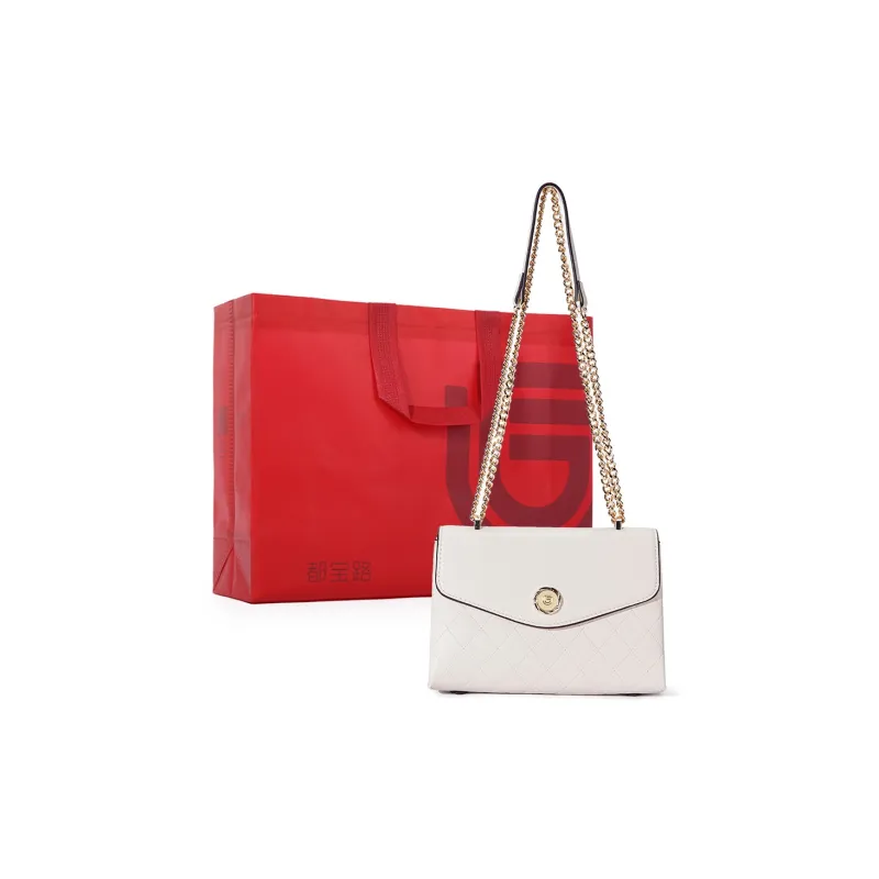 Dubaolu Polyurethane Envelope Bag, Shoulder Bag, Crossbody Bag Medium Size Women's Gray White/Ecru/Black-14