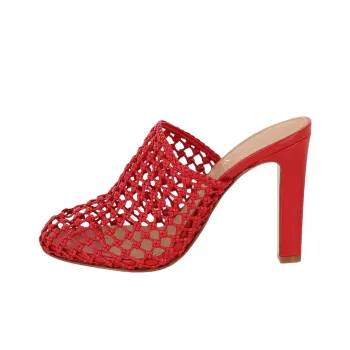 FERRAGAMO Closed Toe Slippers 9.5cm Women's Red