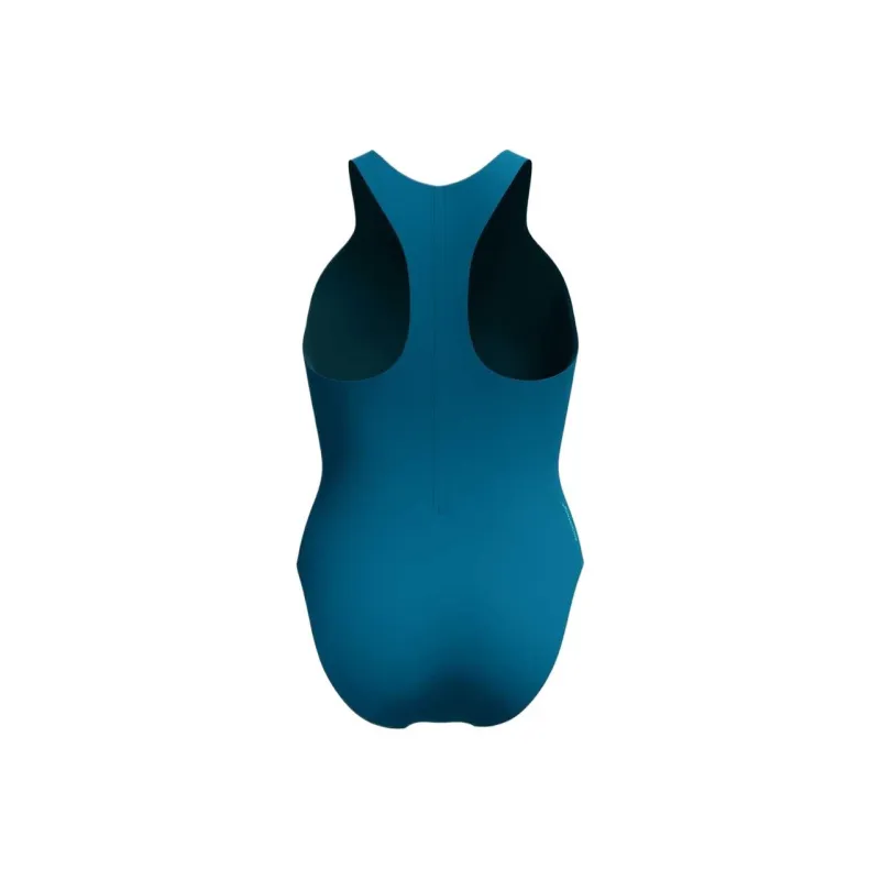 Speedo Racer Zip One piece Swimsuit Women's Dark Green-1