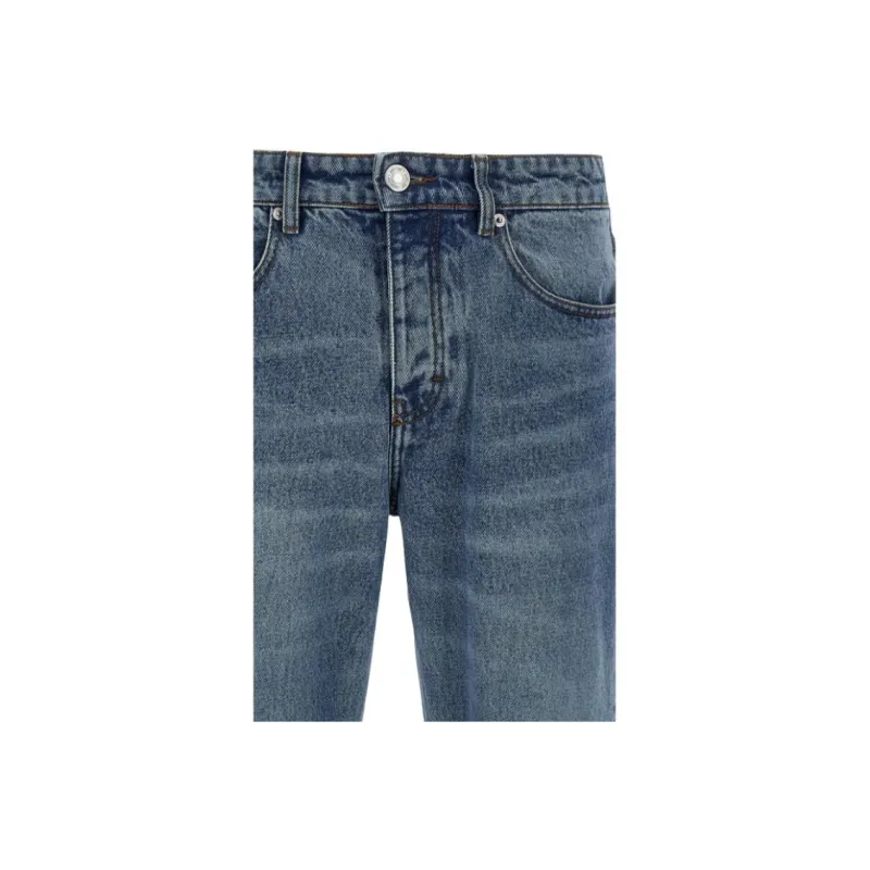 AMIPARIS Paris Logo Patch Classic Fit Jeans-2