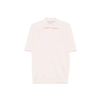 Brunello Cucinelli Short Sleeved Ribbed Polo Shirt