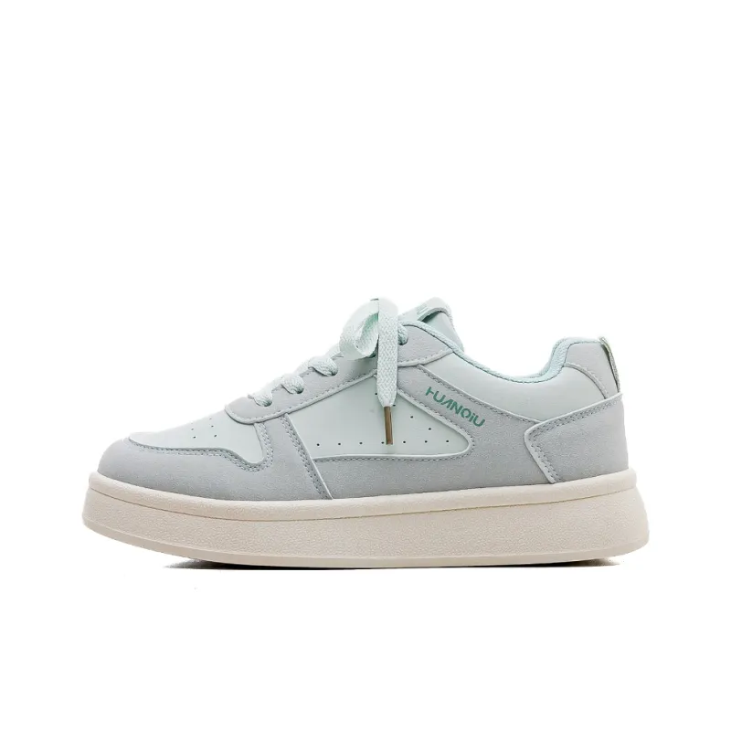 HUANQIU Slip Resistant, Lightweight, And Breathable Low Top Skateboard Shoes Women's Aqua-0