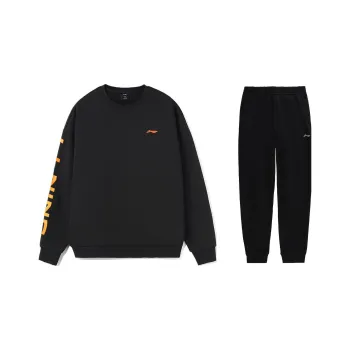LiNing Sweatshirt Set Men's Black+Black