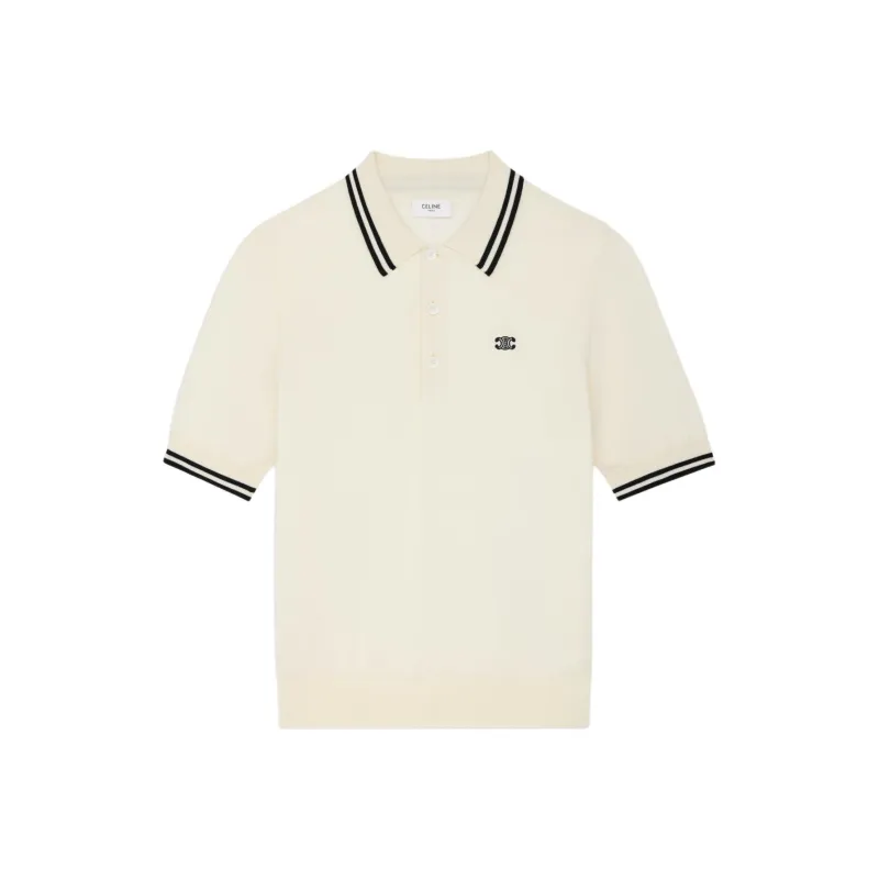 CELINE SS25 Polo Shirt Men's Ecru-0