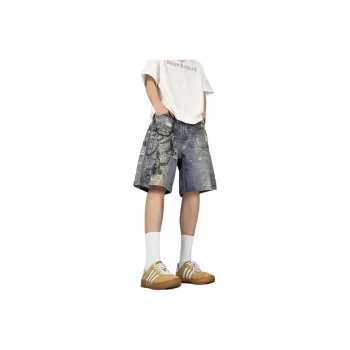 HELEH Denim Shorts Unisex Vintage Blue