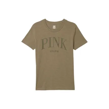 Victoria's Secret T-Shirt Women's Ash Mist Olive Green