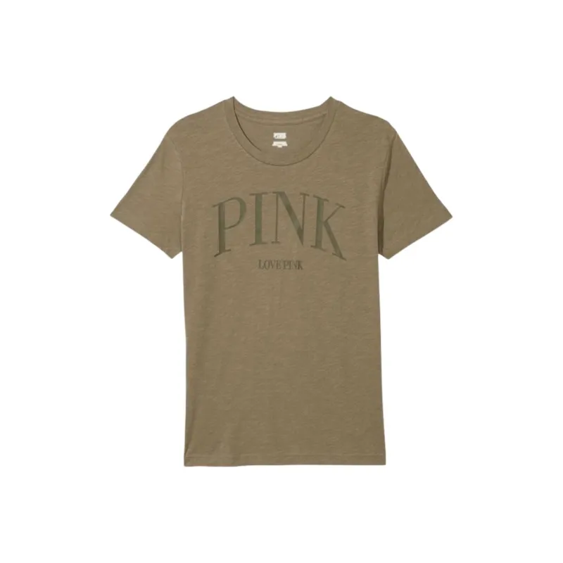 Victoria's Secret T-Shirt Women's Ash Mist Olive Green-0