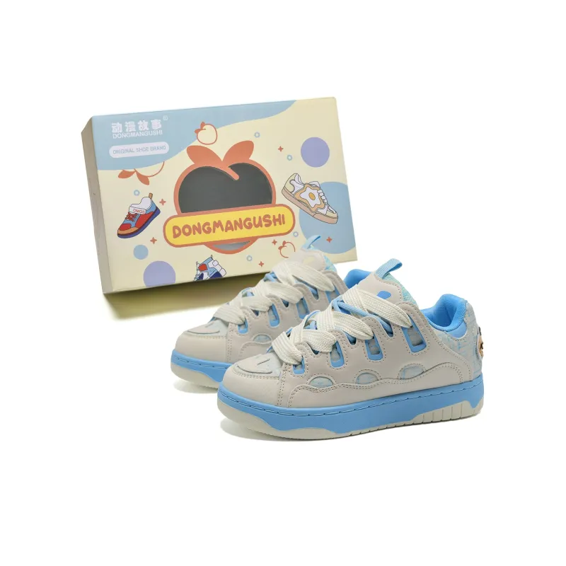 Anime Story Slip Resistant, Abrasion Resistant, Lightweight, Breathable Low Top Skateboard Shoes Women's-10