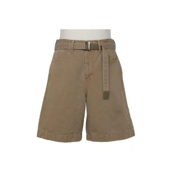 Sacai Belted Denim Bermuda Shorts